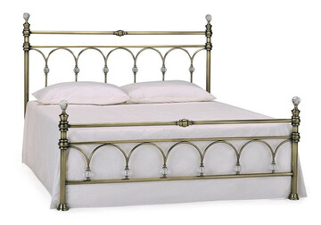 Кровать металлическая WINDSOR 160*200 см (Queen bed), Античная медь (Antique Brass) 