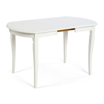 Стол раскладной Modena (MD-T4EX) дерево гевея/мдф, 100+29х75х75 см, ivory white (слоновая кость 2-5) 